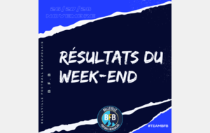 RESULTATS DU WEEK-END EN FOOT A 11 - 26/27/28 Novembre
