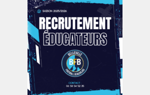 RECRUTEMENT D'ÉDUCATEURS – SAISON 2025/2026
