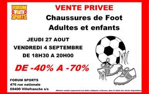 Ventes privées Forum sports