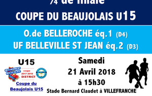 COUPE DU BEAUJOLAIS U15.2 - 1/4 de finale