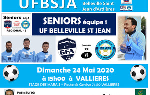annulation covid19 : GFA RUMILLY VALLIERES eq 2  - SENIORS 1 UFBSJA 