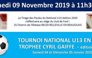 Tirage des poules du National U13 2020
