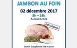 La vente du Jambon au foin - à noter sur votre agenda