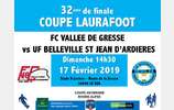 Rappel de la COUPE LAURA FOOT - 32èmes de Finale ce dimanche 17 Février