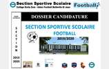 Ouverture des candidatures à la section sportive scolaire football 2019 2020 du Collège